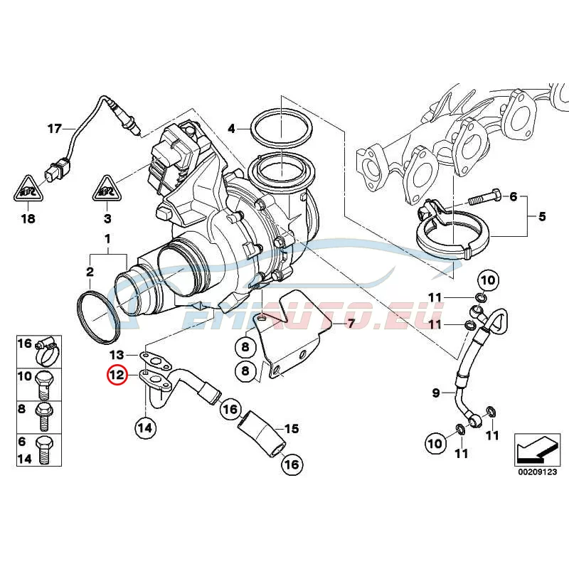 Genuine BMW Return pipe (11657823287)