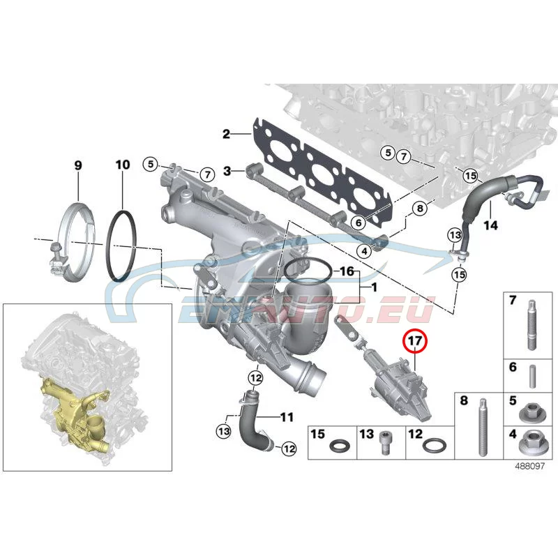 Genuine BMW Set Wastegate valve actuator (11658485115) -- Worldwide ...