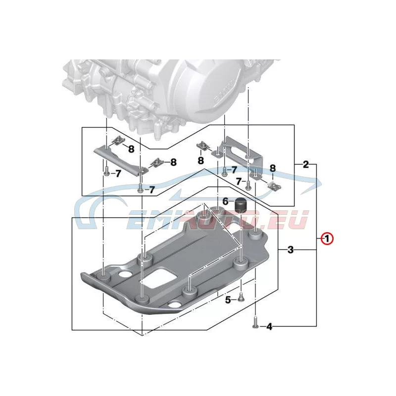 Genuine BMW Set engine guard plastic (11848405374)