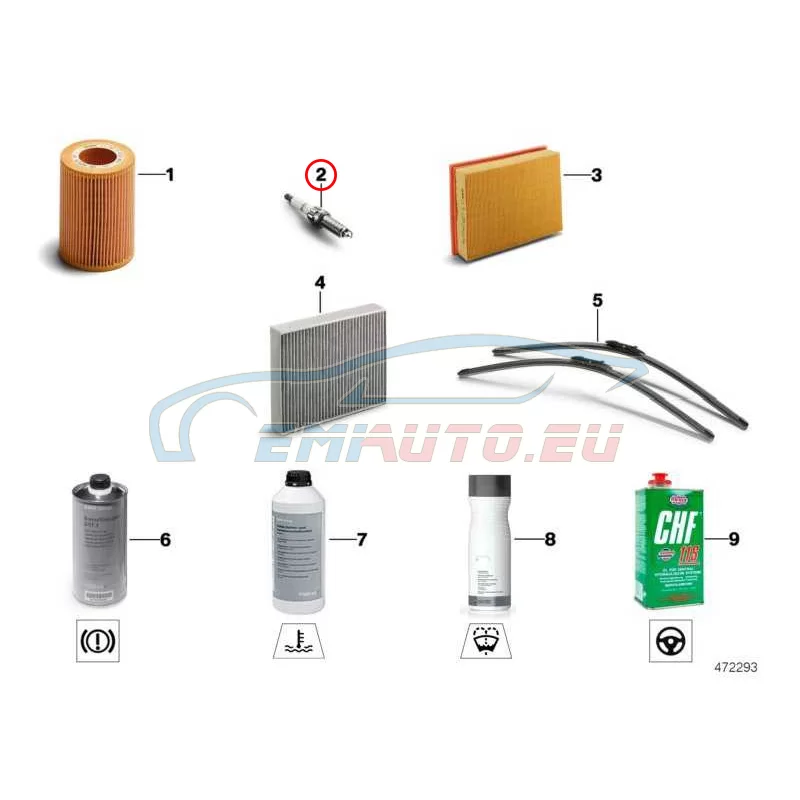 Genuine BMW Spark plug, High Power (12120047375)