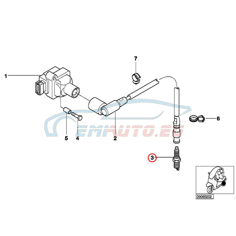 Genuine BMW Spark plug (12127653439)
