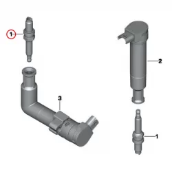 Genuine BMW Spark plug (12127728634)
