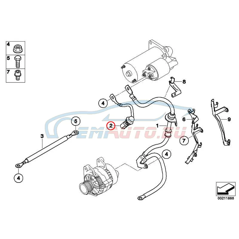 Genuine BMW Lead for preheater system (12427798012)