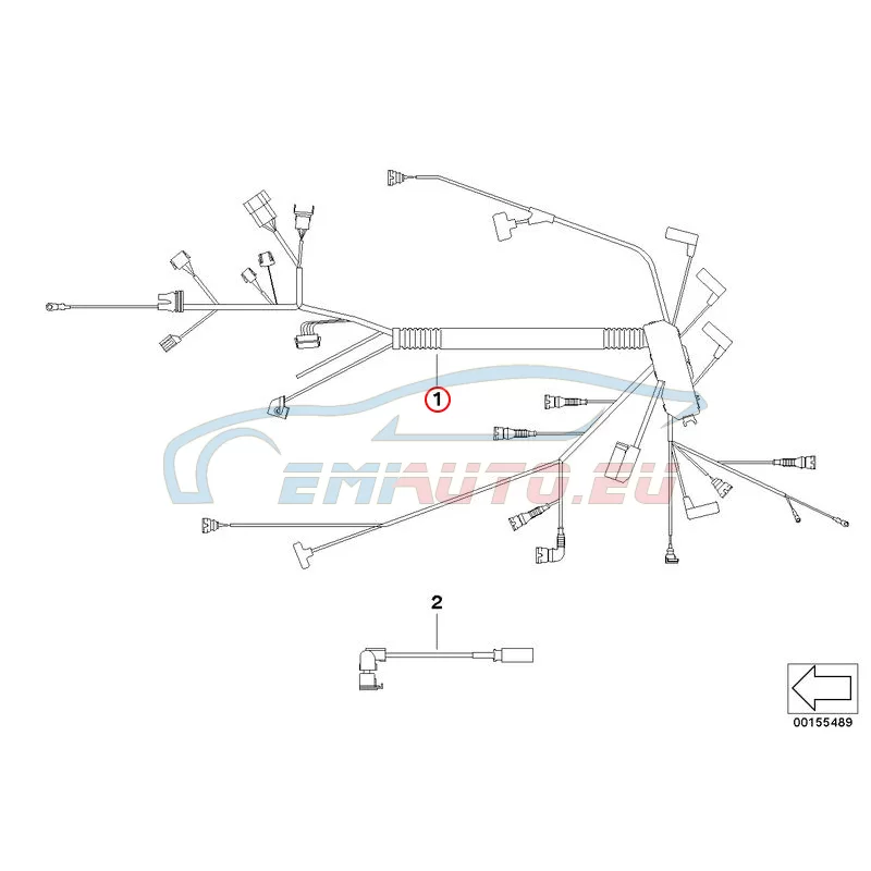 Genuine BMW Engine wiring harness DDE (12517807195)