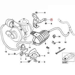 Genuine BMW Bracket, vacuum reservoir (12522248185)