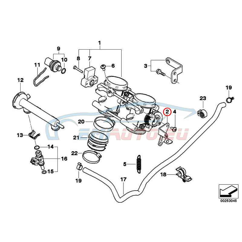 Genuine BMW BRACKET FOR ACCELERATOR BOWDEN CABLE (13547722134)