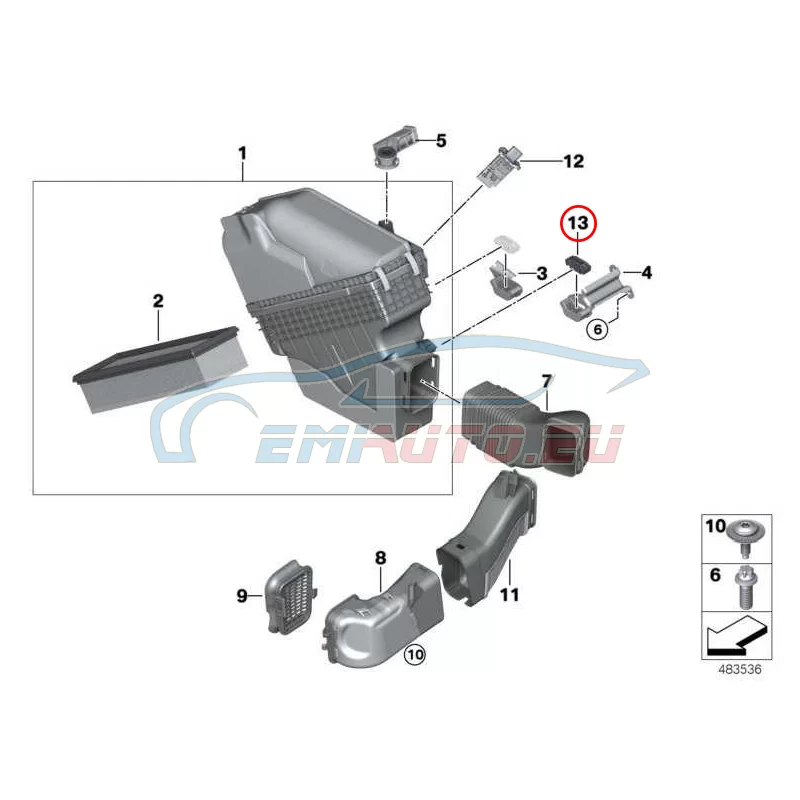 Genuine BMW Decoupling element (13718471864)