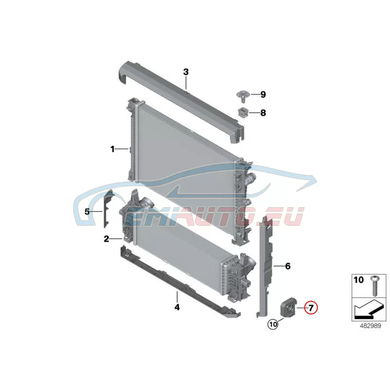Original BMW Modullager links (17118642753)