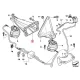 Genuine BMW Engine supporting bracket, right (22116770632)
