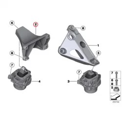 Genuine BMW Engine supporting bracket, right (22116784830)