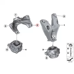 Genuine BMW Engine supporting bracket, right (22116784832)