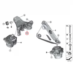 Genuine BMW Engine supporting bracket, right (22116870608)