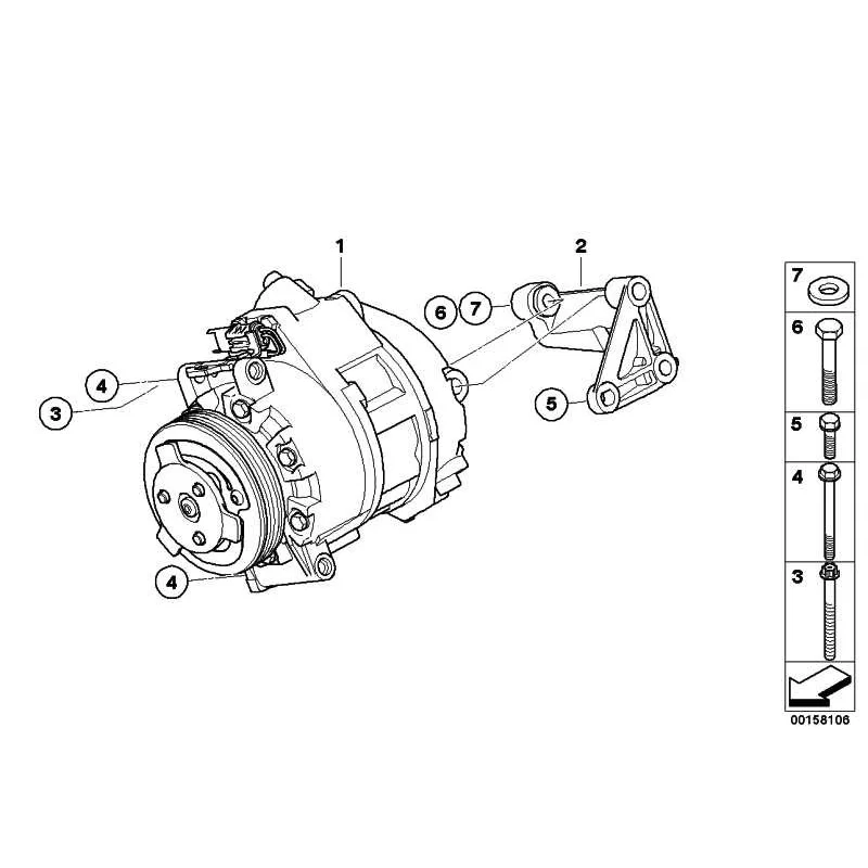 Genuine BMW Air-conditioner compressor (64529185146)