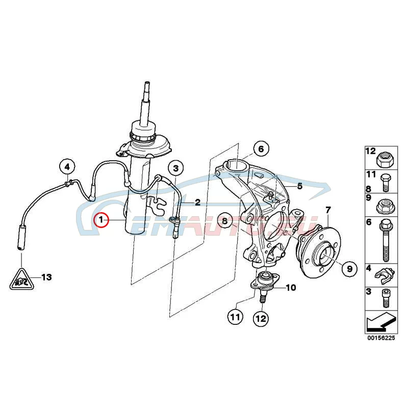 Original BMW Federbein vorn rechts (31306759244)