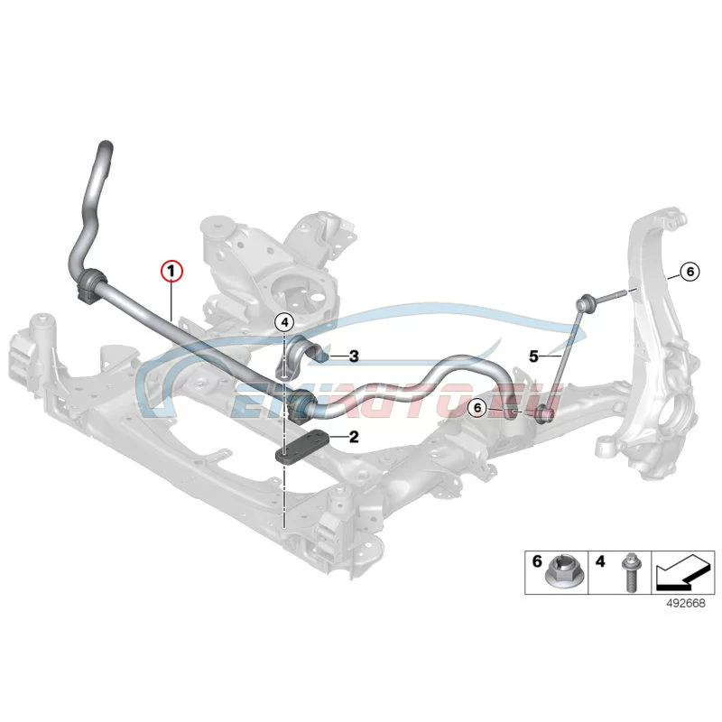 Original BMW Stabilisator vorn (31306870666)