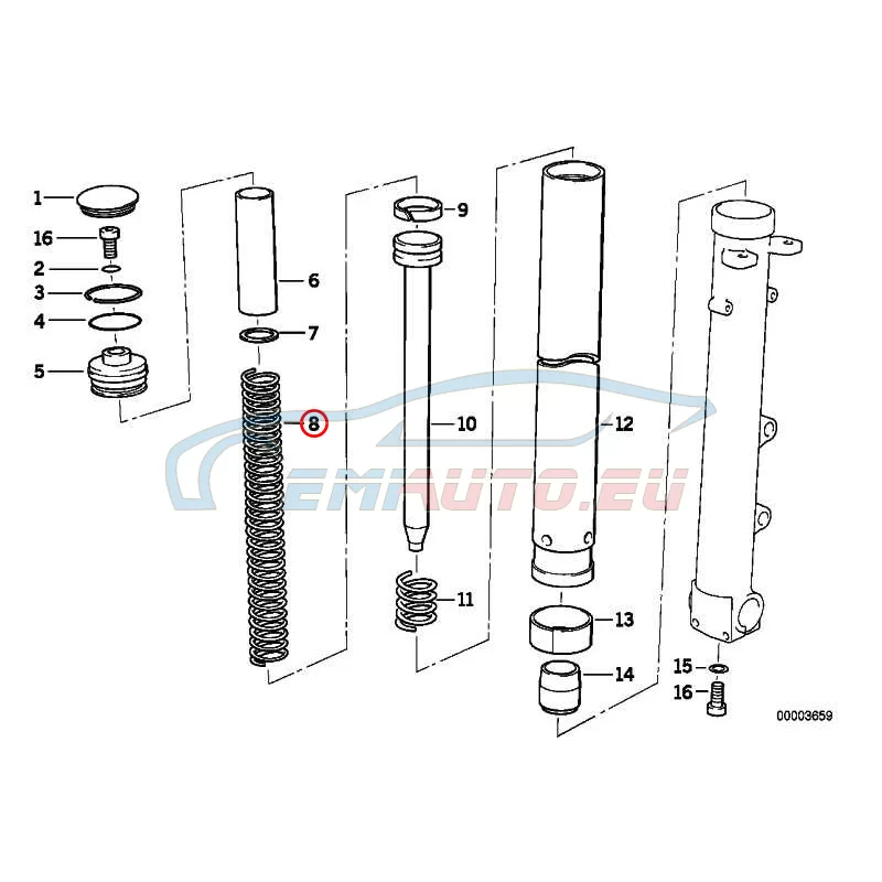 Genuine BMW Compression spring (31422312706)