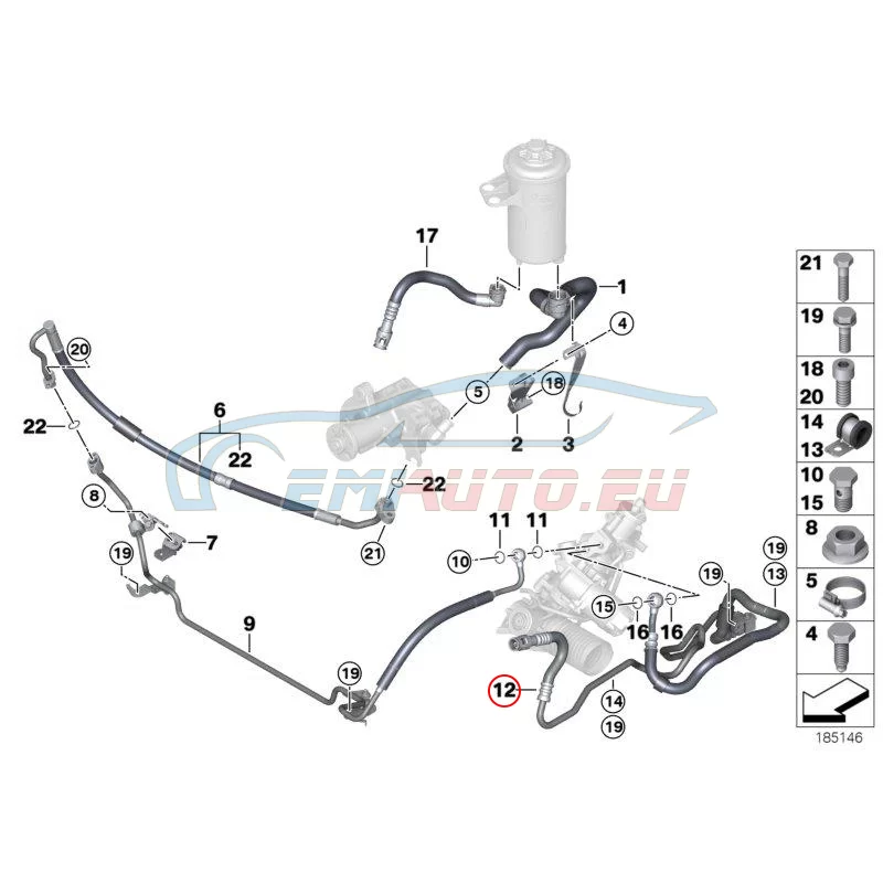 Genuine BMW Return pipe (32416790809)