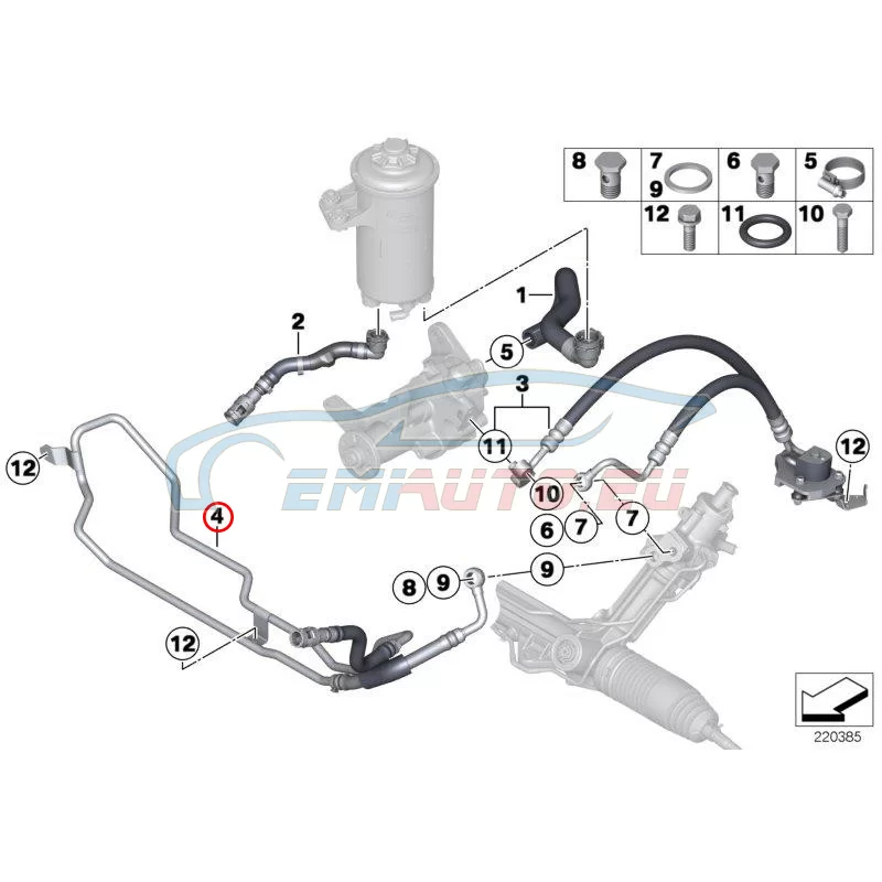 Genuine BMW Return pipe (32416793665)
