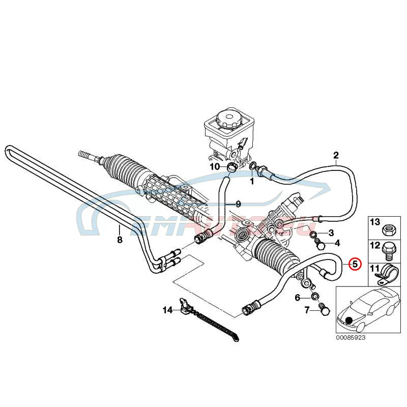 Genuine BMW Return pipe (32416796381)