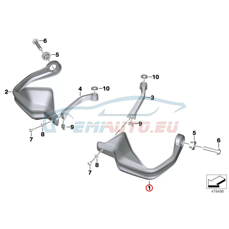 Original BMW Handschutz links (32718563803)