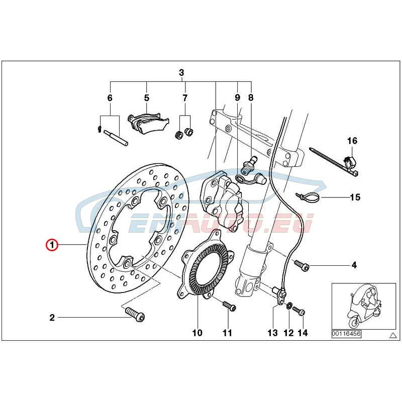 Original BMW Bremsscheibe (34112335475)