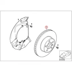 Original BMW Bremsscheibe Leichtbau belüftet (34116779467)