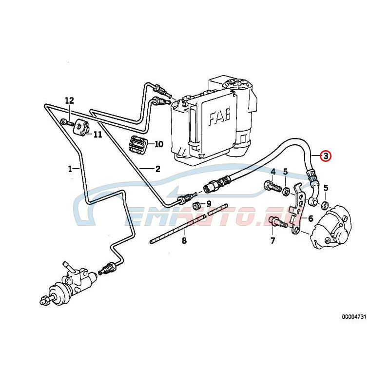 Original BMW Bremsschlauch (34322332030)