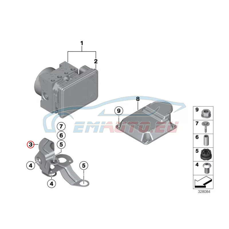 Original BMW Halter Hydroaggregat (34512284888)