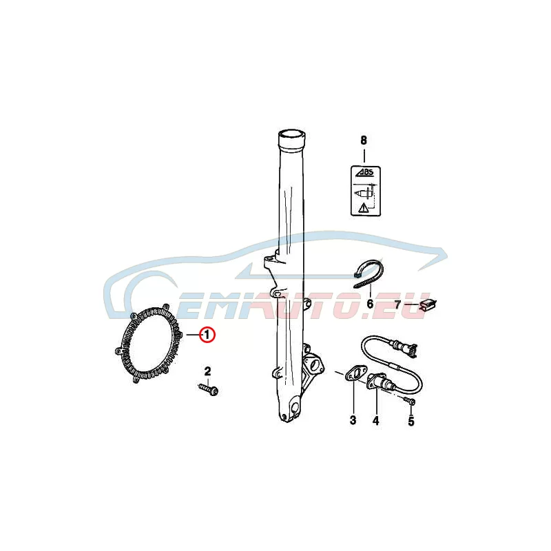 Original BMW Sensorring Integral-ABS vorne (34527667325)