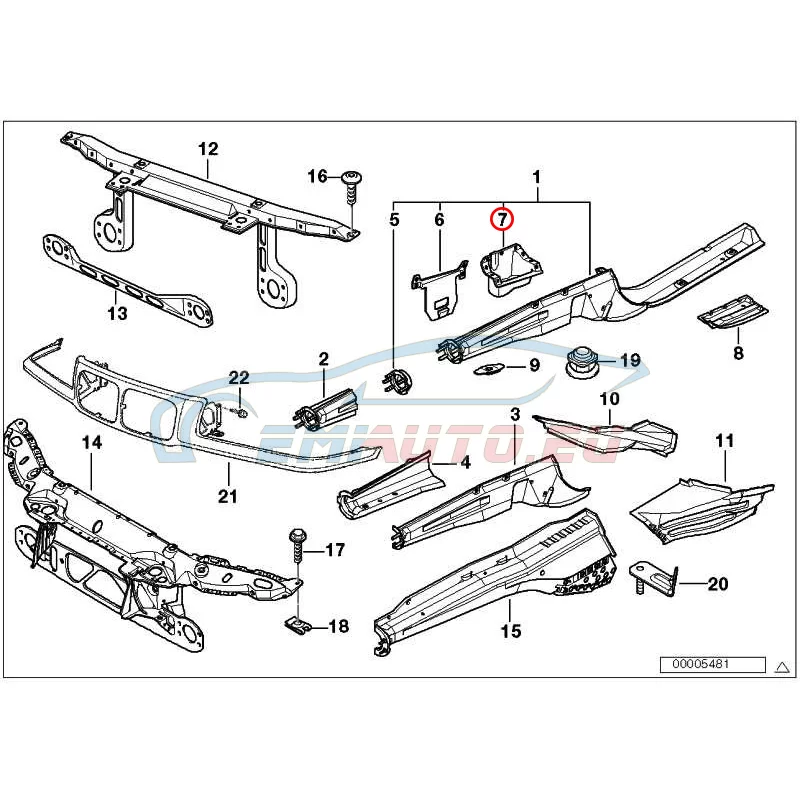 Genuine BMW LEFT STABILIZER SUPPORT (41118122563)