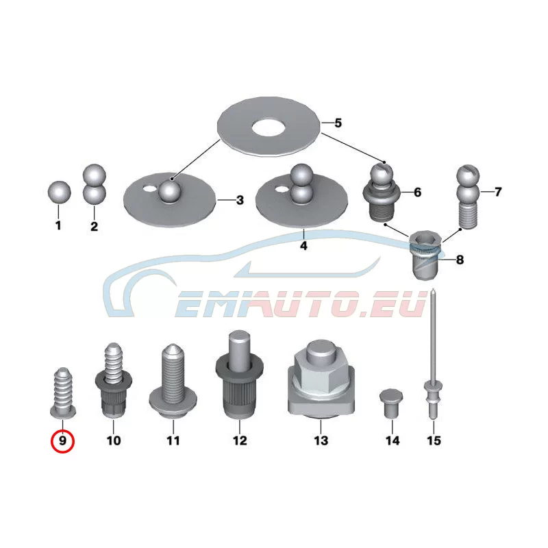 Genuine BMW Coarse-thread stud (41128266111)