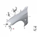Genuine BMW Bracket, side panel, bottom left (41357475797)