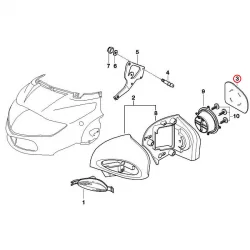 Genuine BMW Left mirror glass (46637652611)