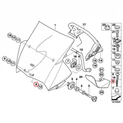 Original BMW Windschildhalter rechts (46637694710)