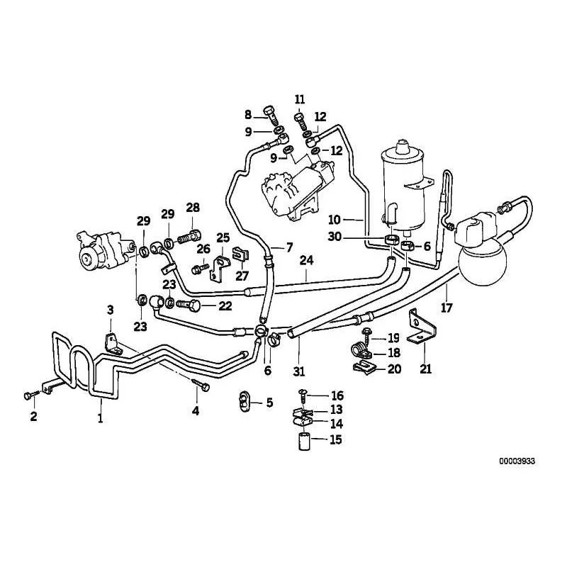 Genuine BMW Return pipe (32411141457)