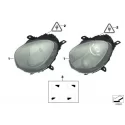 Genuine Mini Left headlight, white turn indicator (63129801027)