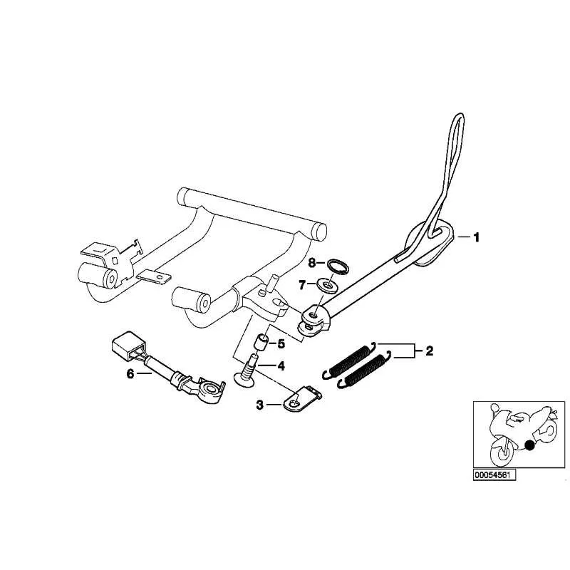 Original BMW Schalter Seitenstütze (61317654603)
