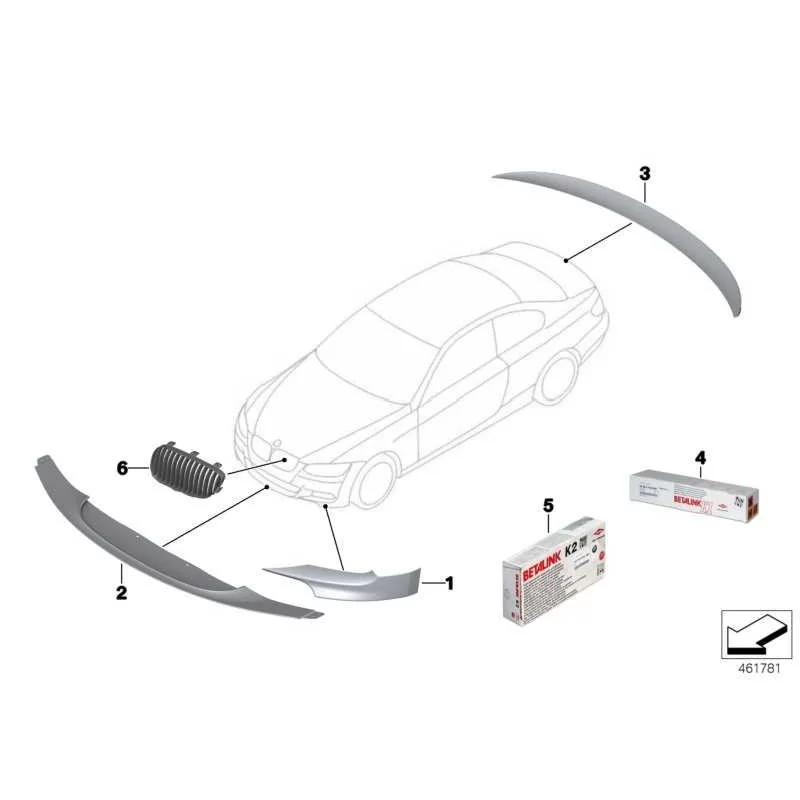 Genuine BMW Front attachment, carbon, left (51112160271)