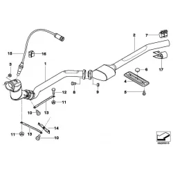 Genuine BMW Exchange primary catalytic converter (18317786347)