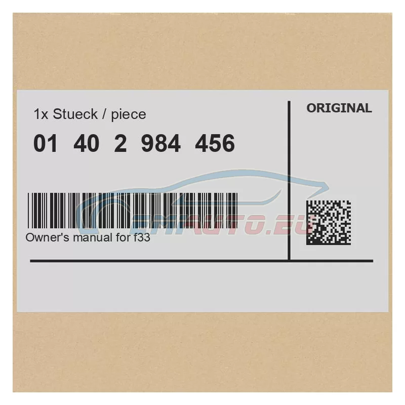 Genuine BMW 01402984456