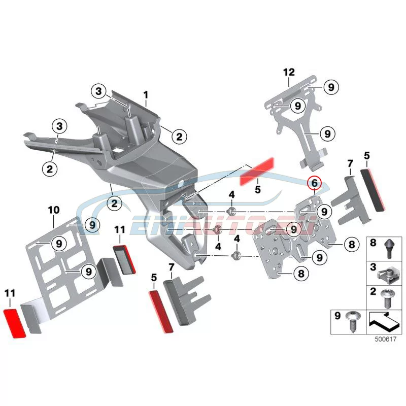 Genuine BMW Licence plate adaptor (63148564665)