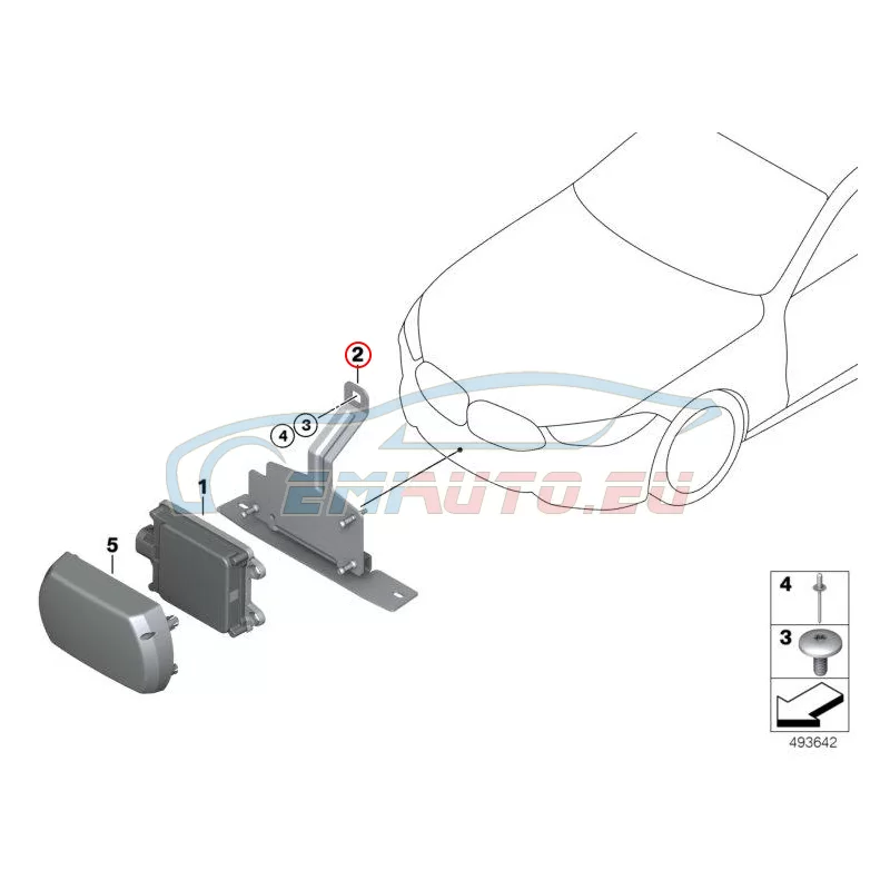 Original BMW Halter Frontradarsensor (66318092297)