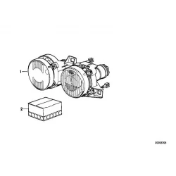 Genuine BMW LEFT AJUSTABLE YELLOW TWIN HEADLIGHT (63121391601)