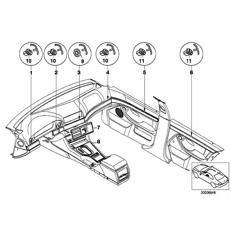 Genuine BMW CENTER CONSOLE INSERT, CENTRE (51162694085)