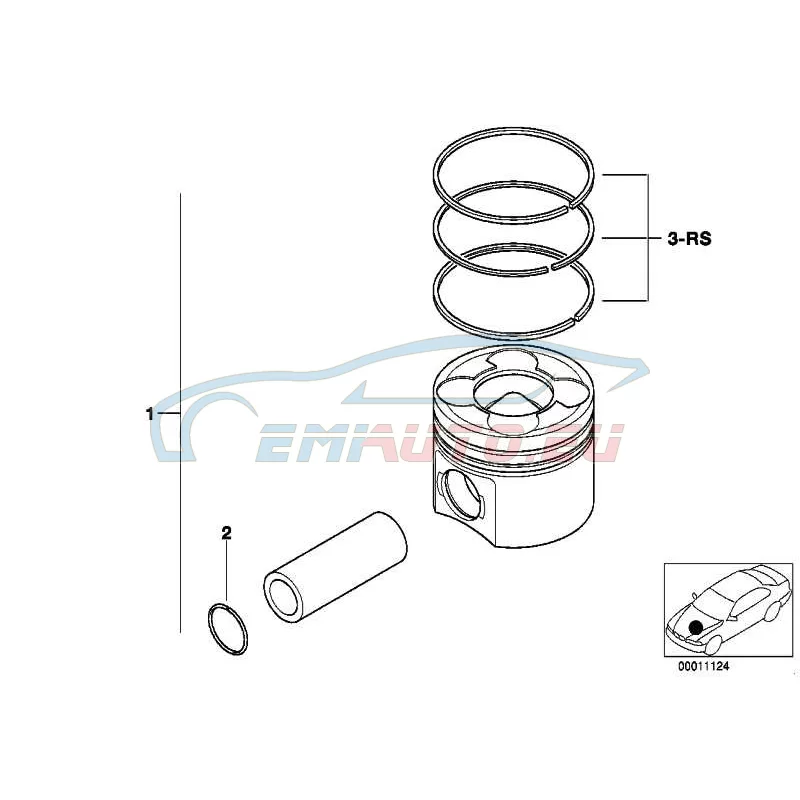 Genuine BMW ALCAN PISTON (11252247519)