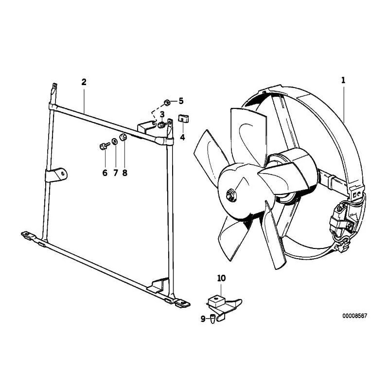 Genuine BMW Additional fan (64541381395)