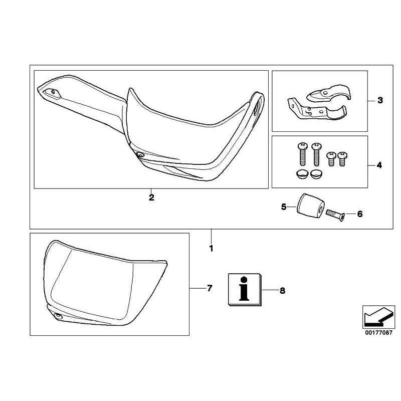 Genuine BMW Install.instructions, hand protector (01297721923)