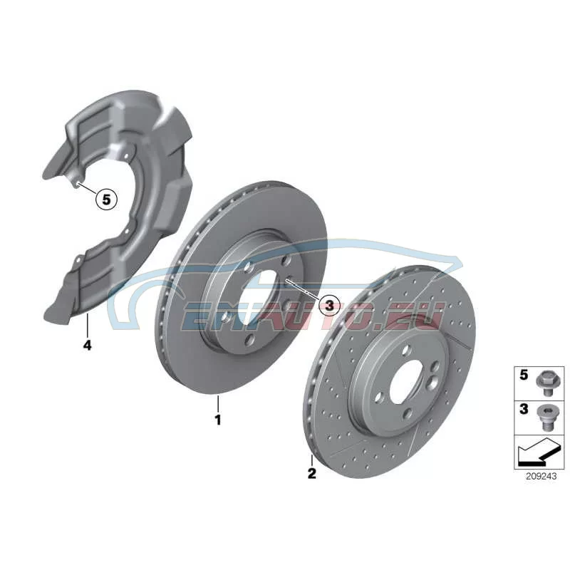 Original Mini Bremsscheibe belüftet (34116774985)