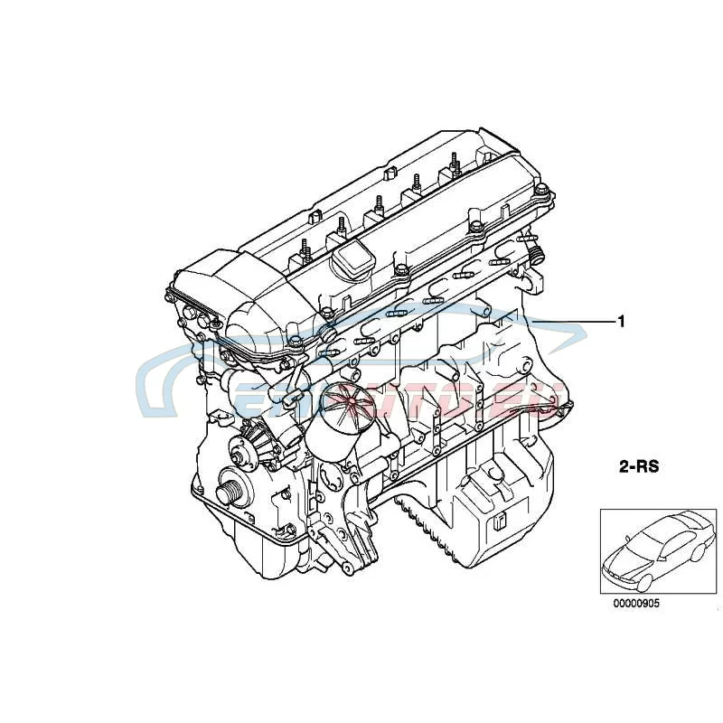 Genuine BMW Exchange short engine (11001438686)