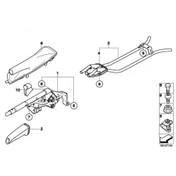 Original BMW Handbremsgriff mit Chrom-Spange (34400404523)